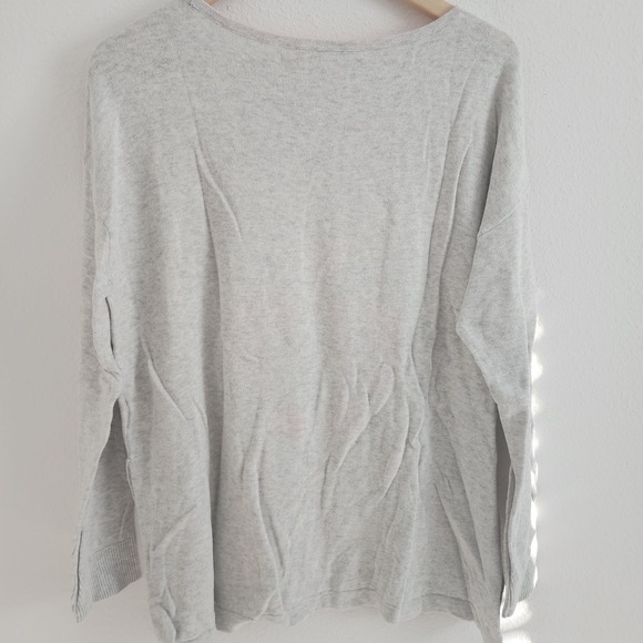 Lilly Pulitzer‎ Caralynn Sweater Seaside Grey Flamingo Intarsia Size M - Picture 6 of 6